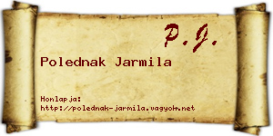 Polednak Jarmila névjegykártya
